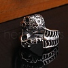 Steam Punk Style 316L Surgical Stainless Steel Skull Finger Rings SKUL-PW0005-07F-4