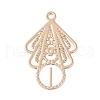 Brass Etched Metal Embellishments Pendants KK-Z058-06KCG-1