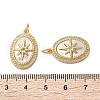 Brass Micro Pave Cubic Zirconia Pendants KK-U070-24G-3