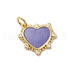 Brass Pave Cubic Zirconia with Enamel Charms KK-Q098-20G-A-1