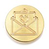 Golden Tone Wax Seal Brass Stamp Heads STAM-P002-01G-03-1
