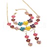 Flower Alloy Enamel Jewelry Set FS-WGAE8A1-01-5