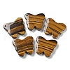 Natural Tiger Eye Pendants G-D087-01A-1