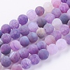 Natural Weathered Agate Beads Strands X-G-G589-8mm-06-1