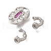 925 Sterling Silver Micro Pave Cubic Zirconia Fold Over Clasps STER-M018-06P-2