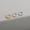 316L Surgical Stainless Steel Micro Pave Clear Cubic Zirconia Cartilage Earrings WG933E5-03-1