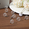 CHGCRAFT 10Pcs Screwable Alloy Transparent Glass Pendants GLAA-CA0001-61-5