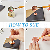 CRASPIRE 6Pcs 6 Styles Brass Wax Seal Stamp Head AJEW-CP0007-47-6