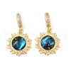 Starry Sky Style Brass Micro Pave Clear Cubic Zirconia Pendants X-KK-R213-08G-02-1