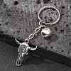 Tibetan Style Alloy Bull Head Kcychain KEYC-JKC00562-01-3
