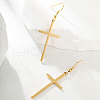 Classic Minimalist Stainless Steel Cross Dangle Earrings SK8644-4