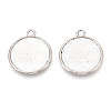 Tibetan Style Alloy Pendants Cabochon Settings PALLOY-N178-12AS-F-1
