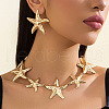 Starfish Iron Link Chain Necklaces & Stud Earrings Sets FS-WG81930-01-3