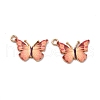Light Gold Alloy Enamel Pendants ENAM-G210-02LG-06-2