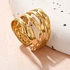 304 Stainless Steel Multi-layer Open Cuff Rings for Women STAS-Z108-03G-05-3