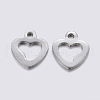 Tarnish Resistant 304 Stainless Steel Open Heart Charms STAS-F159-26P-2