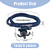 FIBLOOM 6Pcs 6 Colors Polyester Cord Two Loops Wrap Bracelets Set with Alloy Tortoise Clasps BJEW-FI0001-25-2