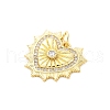 Brass Micro Pave Cubic Zirconia Pendants KK-D325-61G-03-2