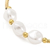 Alloy Imitation Pearl Bracelet for Women BJEW-M018-02C-2