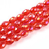 Transparent Electroplate Glass Beads Strands EGLA-N013-T6mm-B29-1