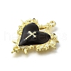 Alloy Black Enamel Gothic Style Pendants PALLOY-R157-06G-06B-2