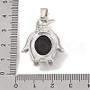 Natural Obsidian Pendants G-A224-02P-04-3