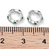 Brass Pave Cubic Zirconia Linking Rings KK-C051-61P-01-2