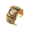 Flat Round Zinc Alloy &  Cuff Bangles FS-WG8CC9C-01-4