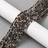 Natural Black Rutilated Quartz Beads Strands G-RM250104-C4-2