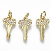 Brass Micro Pave Cubic Zirconia Pendants X-ZIRC-S067-027-NF-2