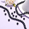 Dyed & Heated Natural Black Agate Beads Strands G-H1617-3