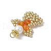 Glass Seed Beaded Angel Pendants PALLOY-MZ00652-02-4