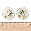 Inner Dried Flower Transparent Resin Pendants RESI-A043-04A-3