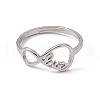 Non-Tarnish 201 Stainless Steel Infinity Love Adjustable Ring for Women RJEW-C045-03P-2
