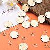 50Pcs Undyed Unfinished Wood Connector Charms WOOD-FS0001-11-7