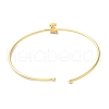 Rack Plating Brass Micro Pave Clear Cubic Zirconia Letter Open Cuff Bangles BJEW-A018-01G-Z-3