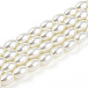 Baking Painted Pearlized Glass Pearl Bead Strands HY-T002-01A-02-3