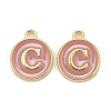 Golden Plated Alloy Enamel Charms X-ENAM-S118-07C-1