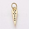 Brass Micro Pave Cubic Zirconia Charms KK-P134-16G-2