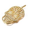 Brass Micro Pave Cubic Zirconia Pendants KK-U055-08G-01-2