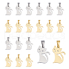 DICOSMETIC 20Pcs 2 Colors 304 Stainless Steel Pendants STAS-DC0013-32-1