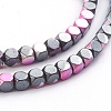 Electroplated Non-magnetic Synthetic Hematite Beads Strands G-L562-08A-2
