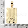 Brass Micro Pave Cubic Zirconia Pendants with Enamel KK-H458-04G-01-3