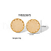 Flat Round Natural Rose Quartz Earrings MO9107-2-2