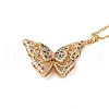 Brass Micro Pave Cubic Zirconia Pendant Necklaces for Women NJEW-E106-06KCG-02-1