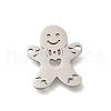 201 Stainless Steel Laser Cut Connector Charms STAS-R132-10P-1