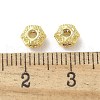Brass Micro Pave Cubic Zirconia Beads KK-A236-19G-02-2