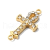 Ion Plating(IP) 304 Stainless Steel Crystal Rhinestone Connector Charms STAS-Z065-02G-01-2