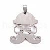 201 Stainless Steel Enamel Pendants STAS-S110-076B-2