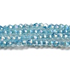 Baking Painted Transparent Glass Beads Strands DGLA-F002-04E-1